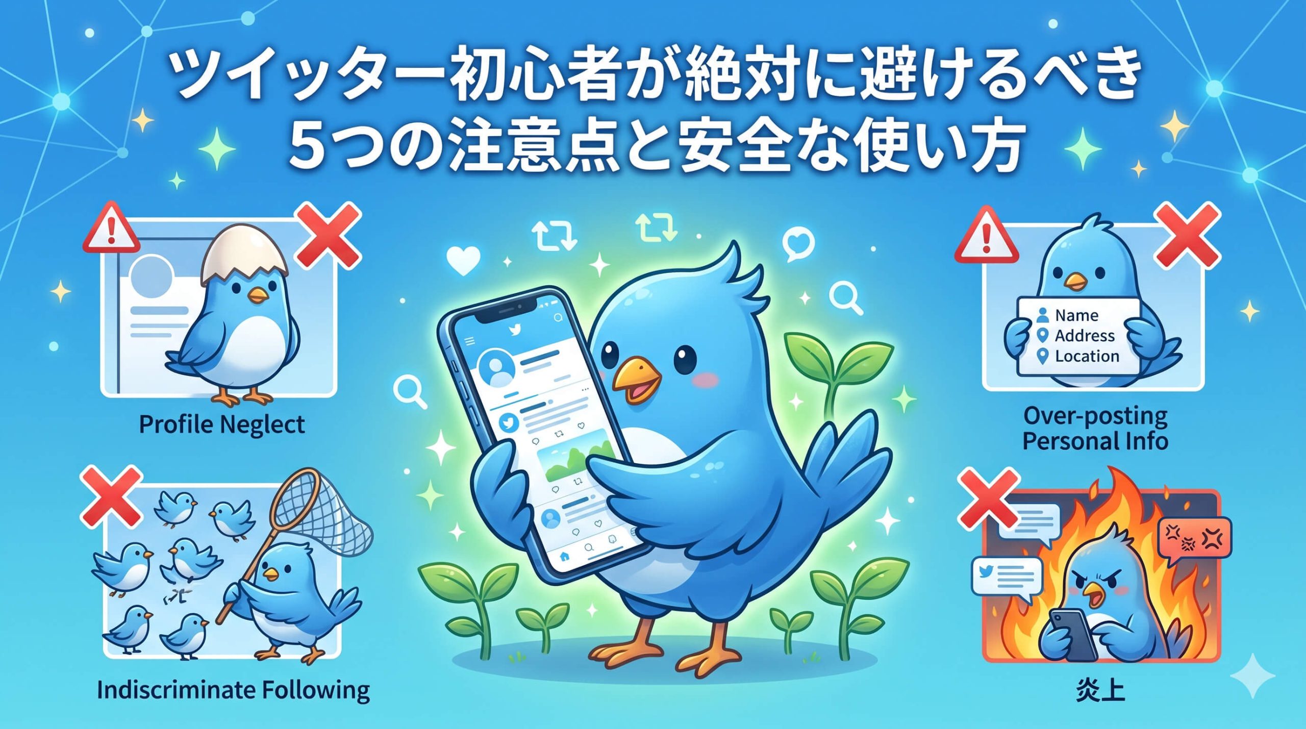 ツイッター初心者が絶対に避けるべき5つの注意点と安全な使い方